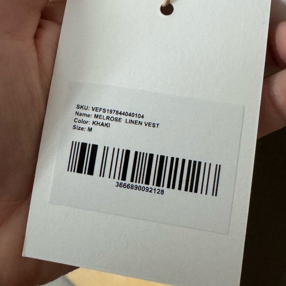 The Frankie Shop Khaki Green Linen blend Vest - Picture 8 of 8